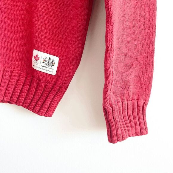 Hudson's Bay Co Men's 2010 Olympic Sweater Knit Red Long Sleeve Large - Picture 3 of 7